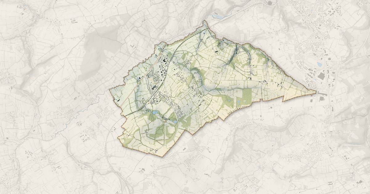 Portrait cartographique de Martinvast : relief, eau, forêts, bâti et voies, calculés à partir des données de l'IGN