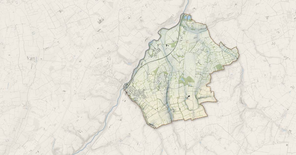Portrait cartographique de La Meauffe : relief, eau, forêts, bâti et voies, calculés à partir des données de l'IGN