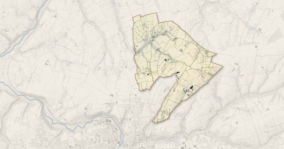 Portrait cartographique de Le Mesnil-Rouxelin : relief, eau, forêts, bâti et voies, calculés à partir des données de l'IGN