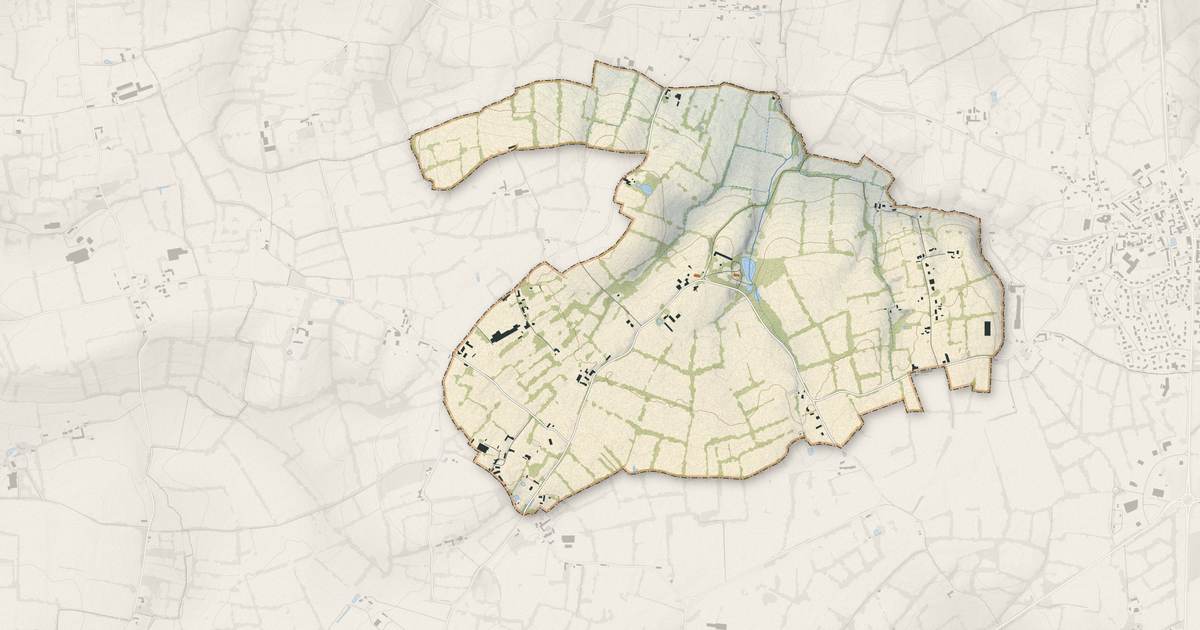 Portrait cartographique de Le Mesnil-Véneron : relief, eau, forêts, bâti et voies, calculés à partir des données de l'IGN