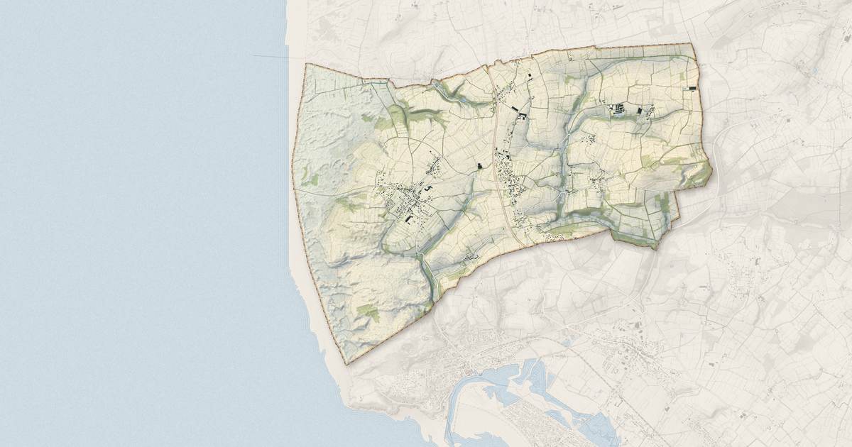 Portrait cartographique de Les Moitiers-d'Allonne : relief, eau, forêts, bâti et voies, calculés à partir des données de l'IGN