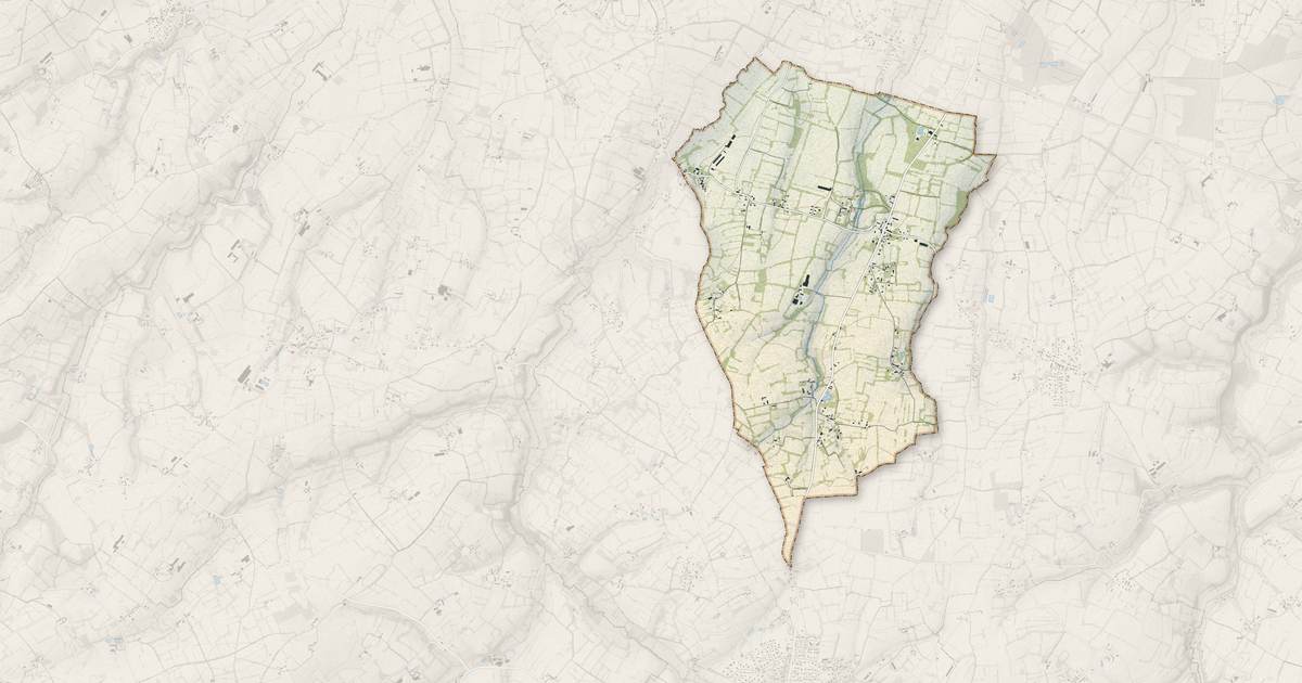 Portrait cartographique de Montreuil-sur-Lozon : relief, eau, forêts, bâti et voies, calculés à partir des données de l'IGN