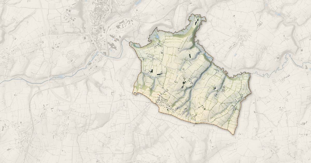 Portrait cartographique de Nicorps : relief, eau, forêts, bâti et voies, calculés à partir des données de l'IGN