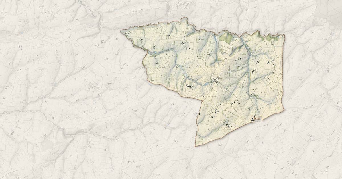 Portrait cartographique de Notre-Dame-de-Cenilly : relief, eau, forêts, bâti et voies, calculés à partir des données de l'IGN
