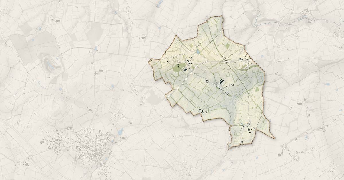Portrait cartographique de Ozeville : relief, eau, forêts, bâti et voies, calculés à partir des données de l'IGN