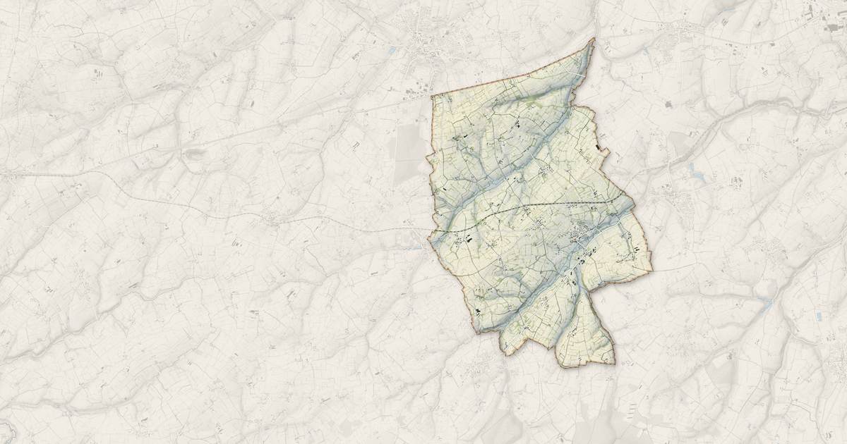 Portrait cartographique de Quibou : relief, eau, forêts, bâti et voies, calculés à partir des données de l'IGN