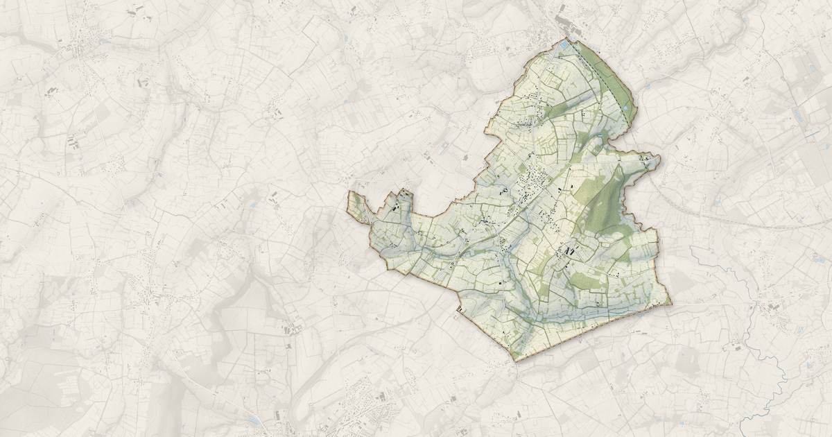 Portrait cartographique de Rocheville : relief, eau, forêts, bâti et voies, calculés à partir des données de l'IGN
