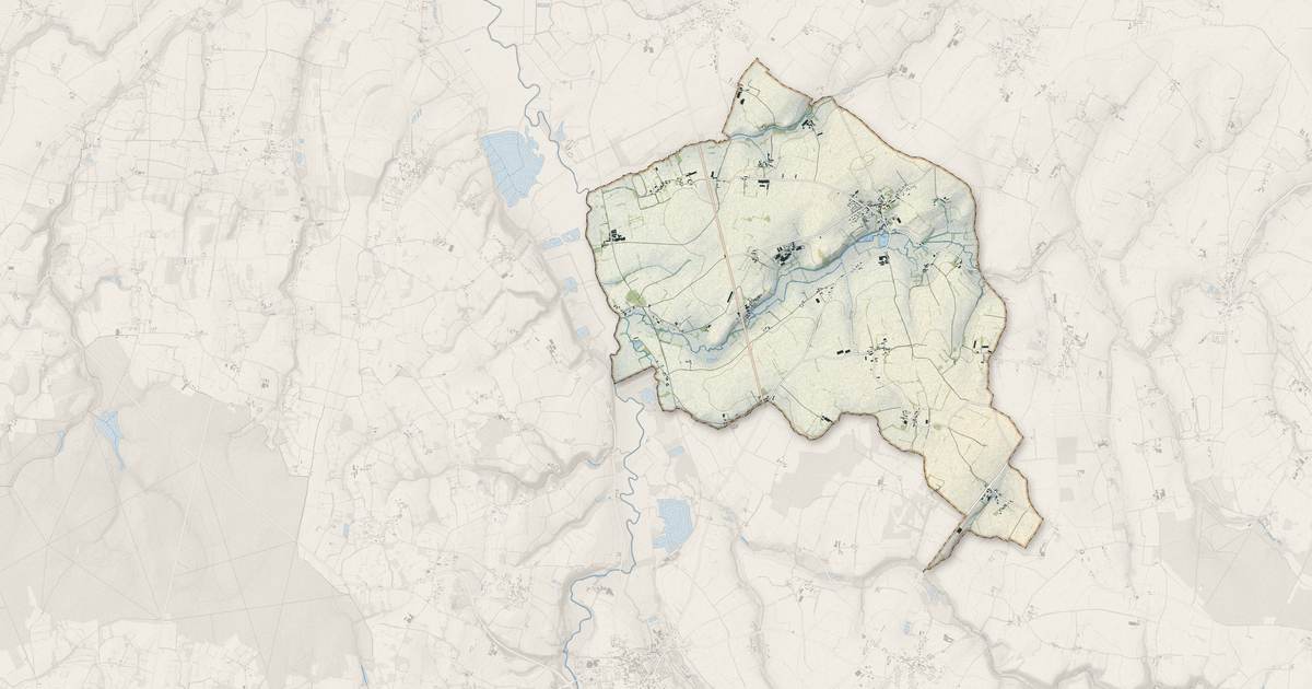 Portrait cartographique de Sacey : relief, eau, forêts, bâti et voies, calculés à partir des données de l'IGN