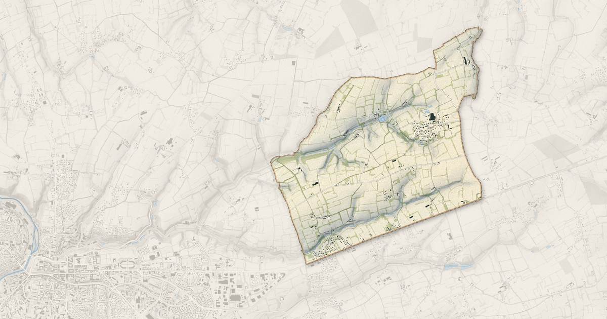 Portrait cartographique de Saint-André-de-l'Épine : relief, eau, forêts, bâti et voies, calculés à partir des données de l'IGN