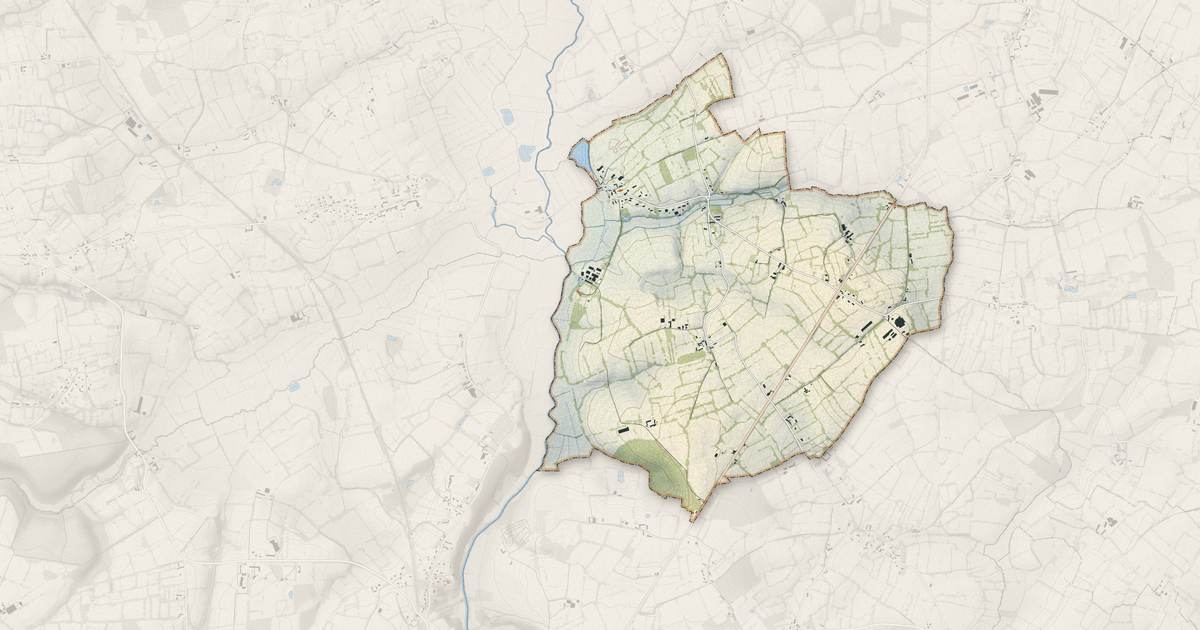 Portrait cartographique de Sainte-Colombe : relief, eau, forêts, bâti et voies, calculés à partir des données de l'IGN
