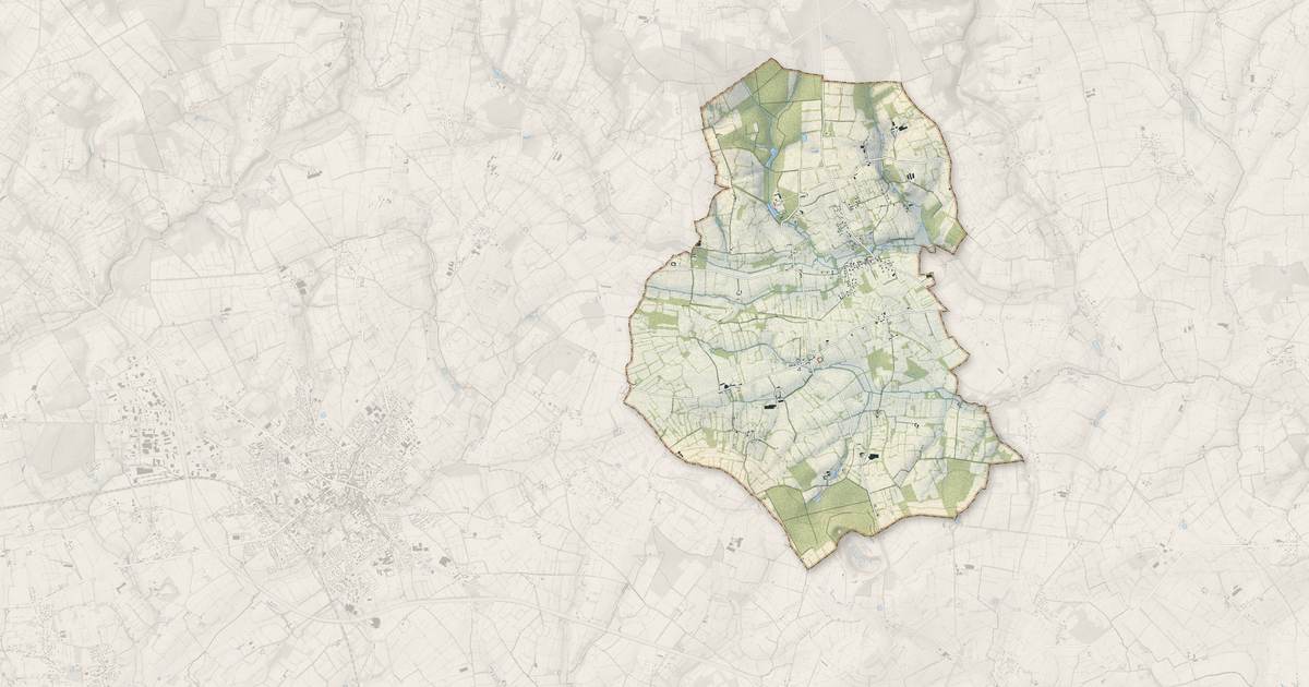 Portrait cartographique de Saint-Germain-de-Tournebut : relief, eau, forêts, bâti et voies, calculés à partir des données de l'IGN