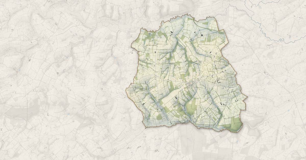 Portrait cartographique de Saint-Jacques-de-Néhou : relief, eau, forêts, bâti et voies, calculés à partir des données de l'IGN