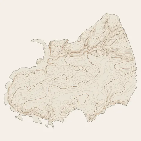 Saint-Lô : courbes de niveau