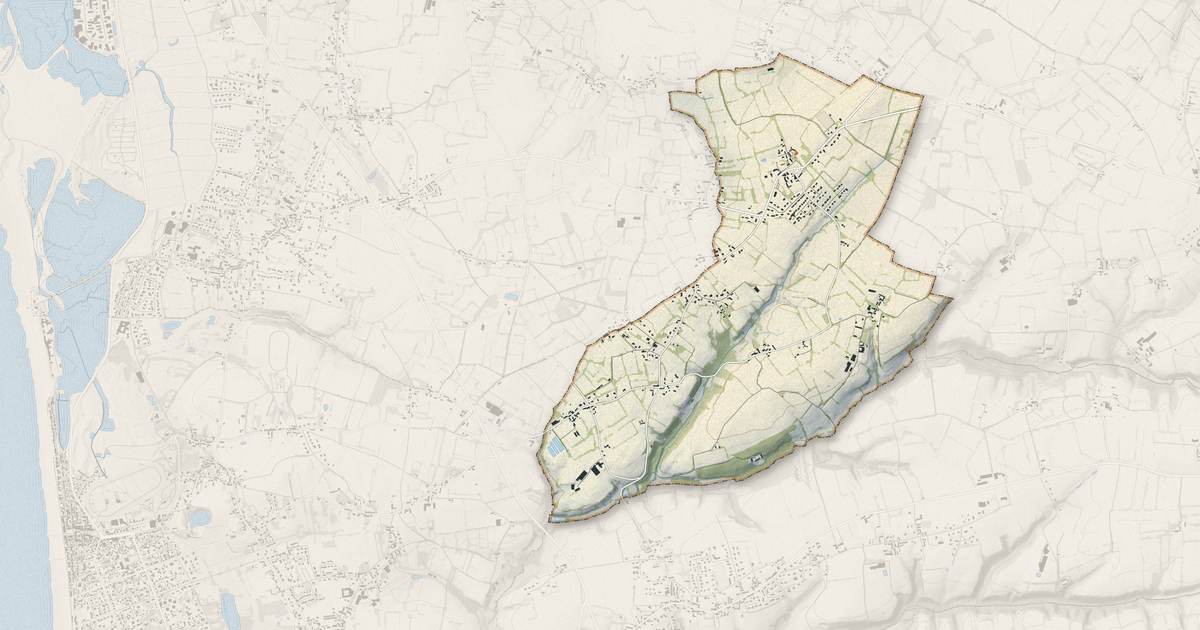 Portrait cartographique de Saint-Malo-de-la-Lande : relief, eau, forêts, bâti et voies, calculés à partir des données de l'IGN