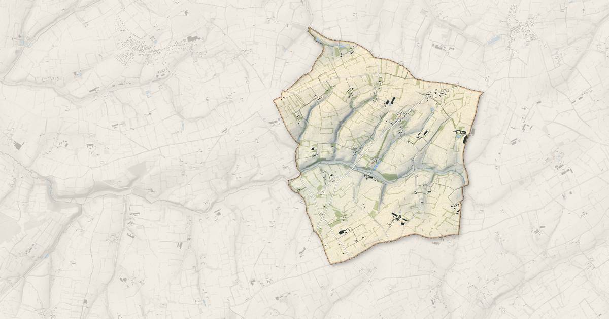 Portrait cartographique de Saint-Martin-de-Cenilly : relief, eau, forêts, bâti et voies, calculés à partir des données de l'IGN