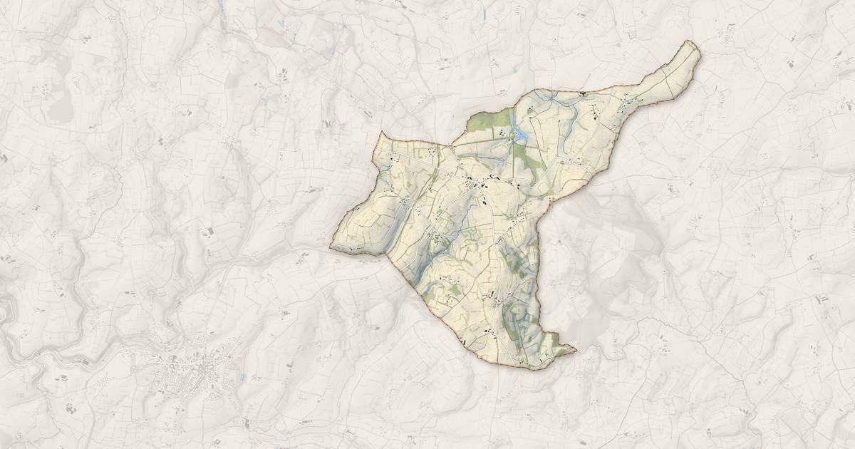 Portrait cartographique de Chaulieu : relief, eau, forêts, bâti et voies, calculés à partir des données de l'IGN