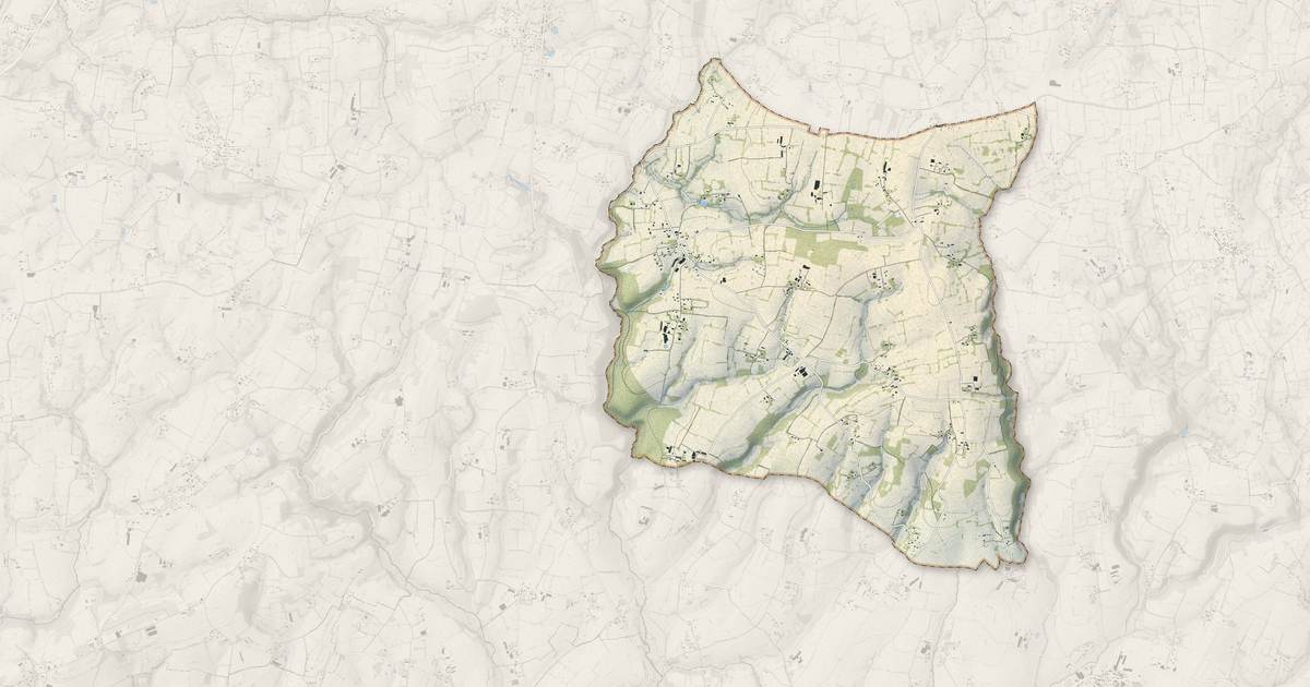 Portrait cartographique de Saint-Martin-le-Bouillant : relief, eau, forêts, bâti et voies, calculés à partir des données de l'IGN