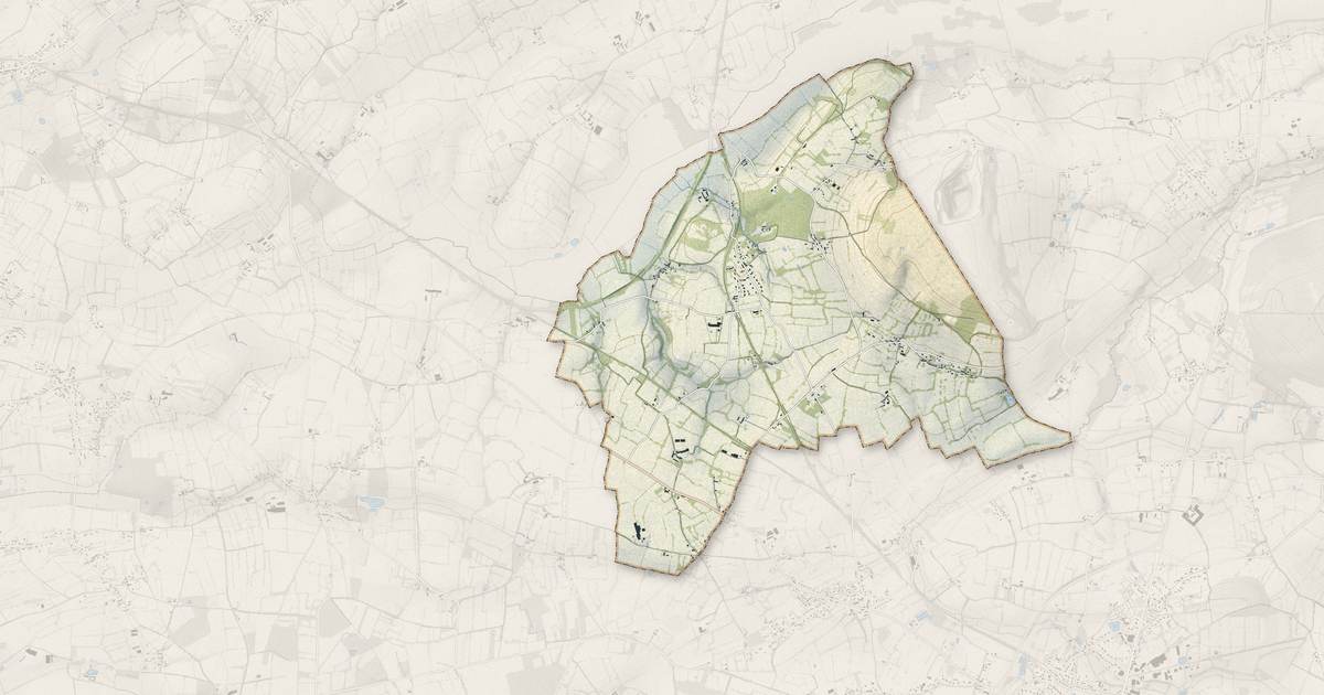 Portrait cartographique de Saint-Nicolas-de-Pierrepont : relief, eau, forêts, bâti et voies, calculés à partir des données de l'IGN