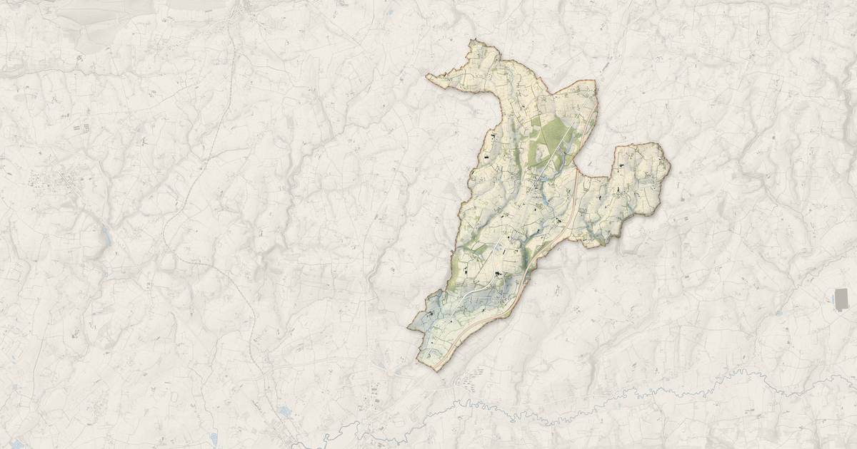 Portrait cartographique de Le Parc : relief, eau, forêts, bâti et voies, calculés à partir des données de l'IGN