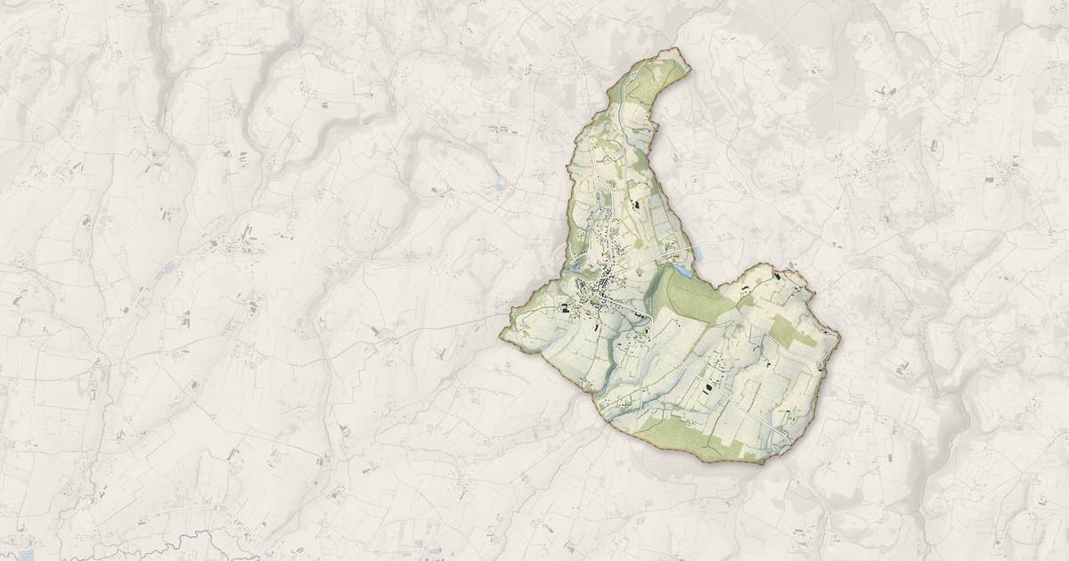 Portrait cartographique de Saint-Pois : relief, eau, forêts, bâti et voies, calculés à partir des données de l'IGN