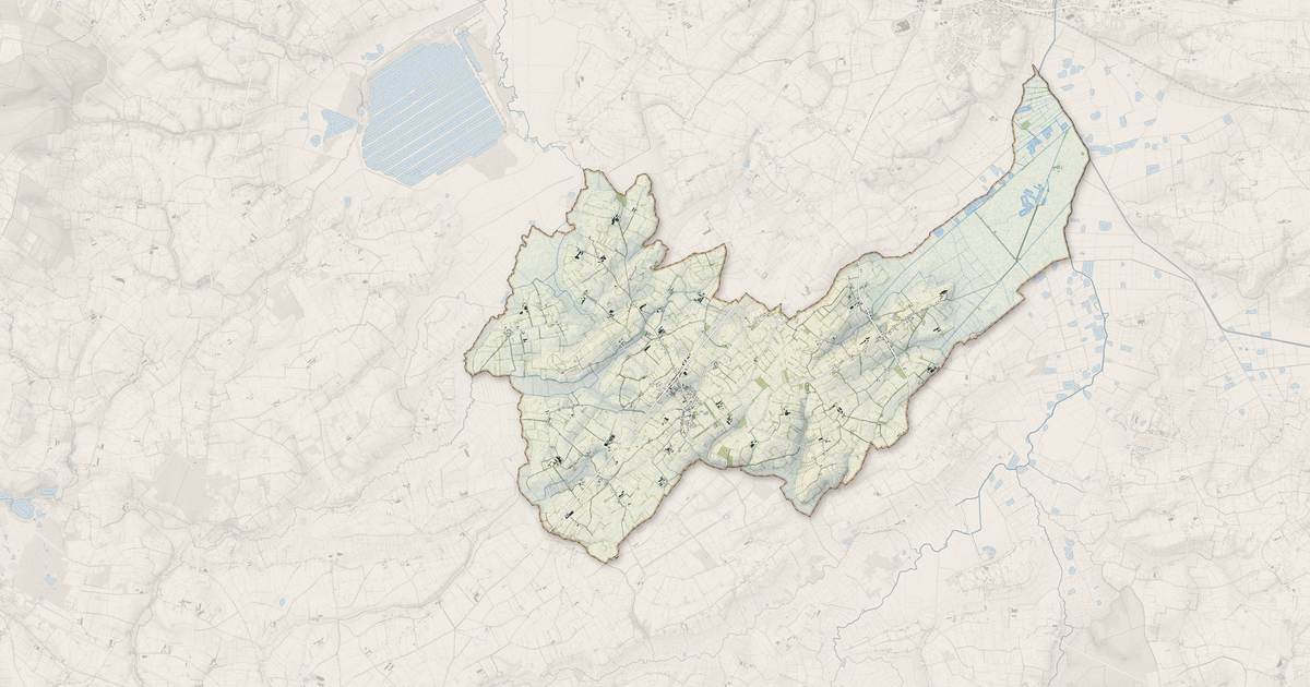 Portrait cartographique de Terre-et-Marais : relief, eau, forêts, bâti et voies, calculés à partir des données de l'IGN