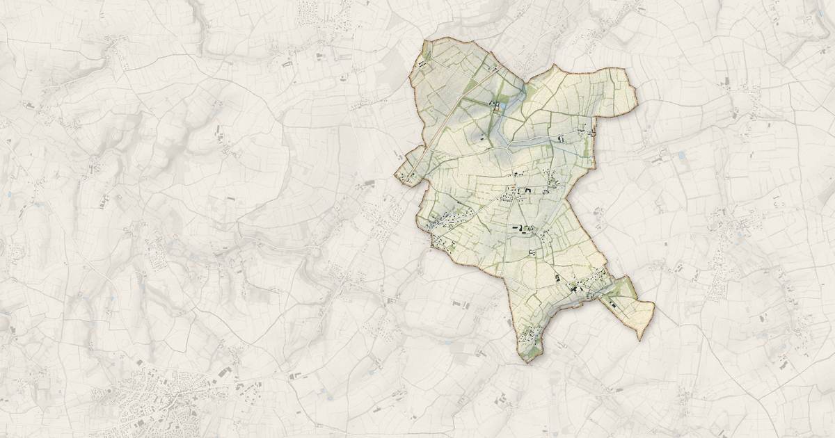 Portrait cartographique de Sotteville : relief, eau, forêts, bâti et voies, calculés à partir des données de l'IGN