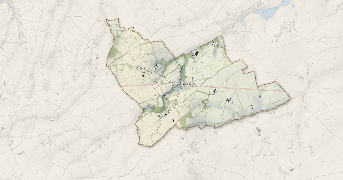 Portrait cartographique de Tocqueville : relief, eau, forêts, bâti et voies, calculés à partir des données de l'IGN