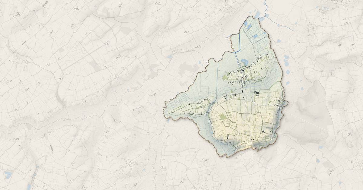 Portrait cartographique de Tribehou : relief, eau, forêts, bâti et voies, calculés à partir des données de l'IGN