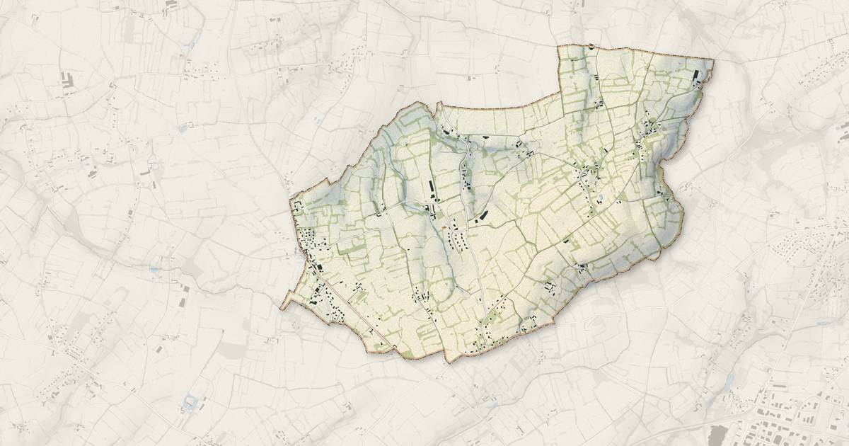 Portrait cartographique de La Vendelée : relief, eau, forêts, bâti et voies, calculés à partir des données de l'IGN