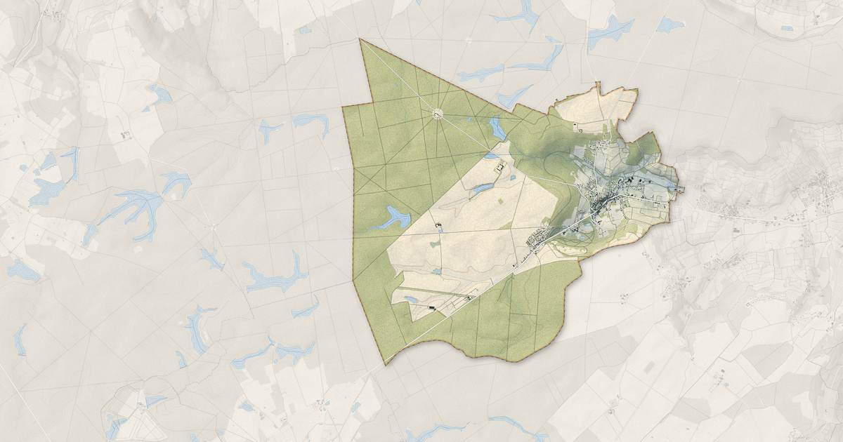 Portrait cartographique de Saint-Martin-d'Ablois : relief, eau, forêts, bâti et voies, calculés à partir des données de l'IGN