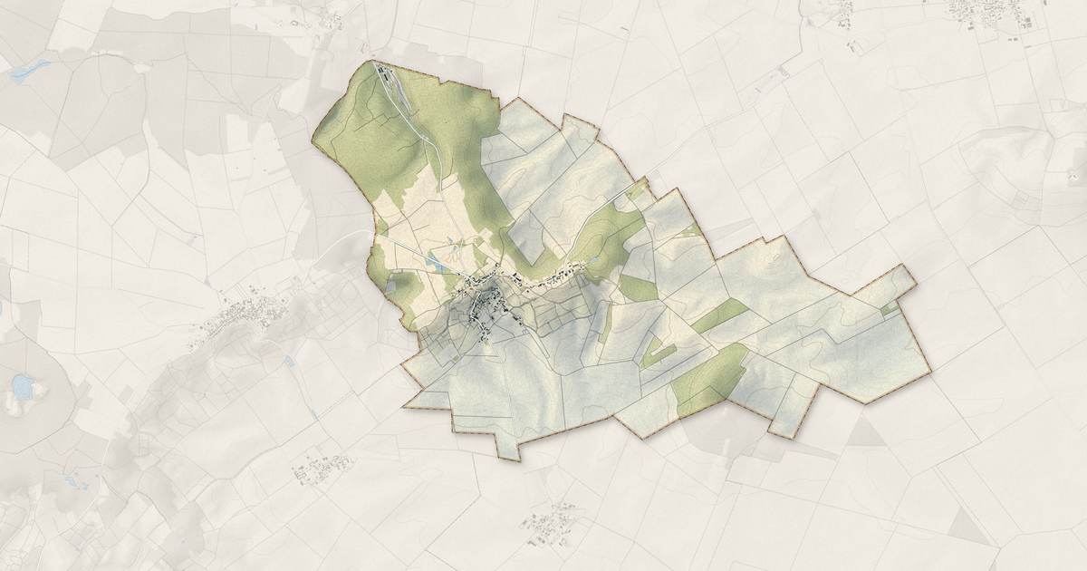 Portrait cartographique de Allemant : relief, eau, forêts, bâti et voies, calculés à partir des données de l'IGN
