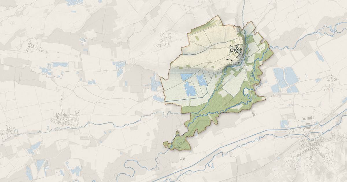 Portrait cartographique de Alliancelles : relief, eau, forêts, bâti et voies, calculés à partir des données de l'IGN