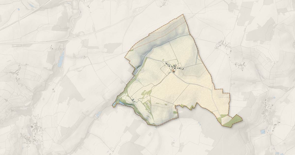 Portrait cartographique de Anthenay : relief, eau, forêts, bâti et voies, calculés à partir des données de l'IGN