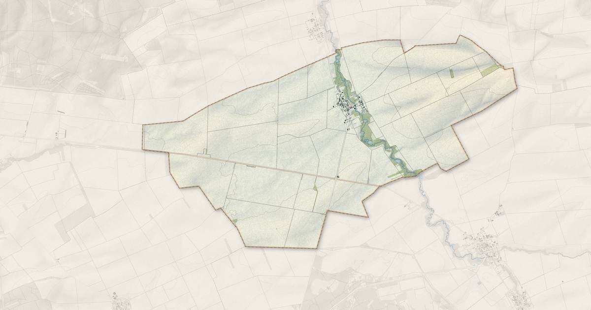 Portrait cartographique de Aubérive : relief, eau, forêts, bâti et voies, calculés à partir des données de l'IGN