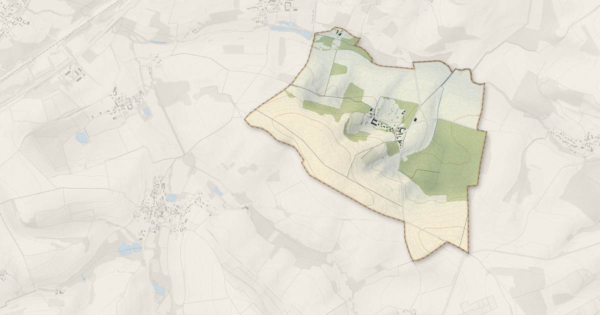 Portrait cartographique de Aubilly : relief, eau, forêts, bâti et voies, calculés à partir des données de l'IGN