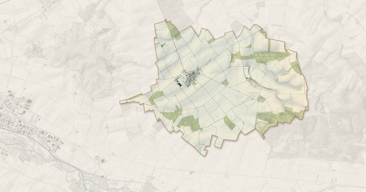 Portrait cartographique de Beine-Nauroy : relief, eau, forêts, bâti et voies, calculés à partir des données de l'IGN