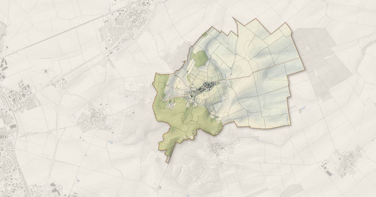 Portrait cartographique de Berru : relief, eau, forêts, bâti et voies, calculés à partir des données de l'IGN