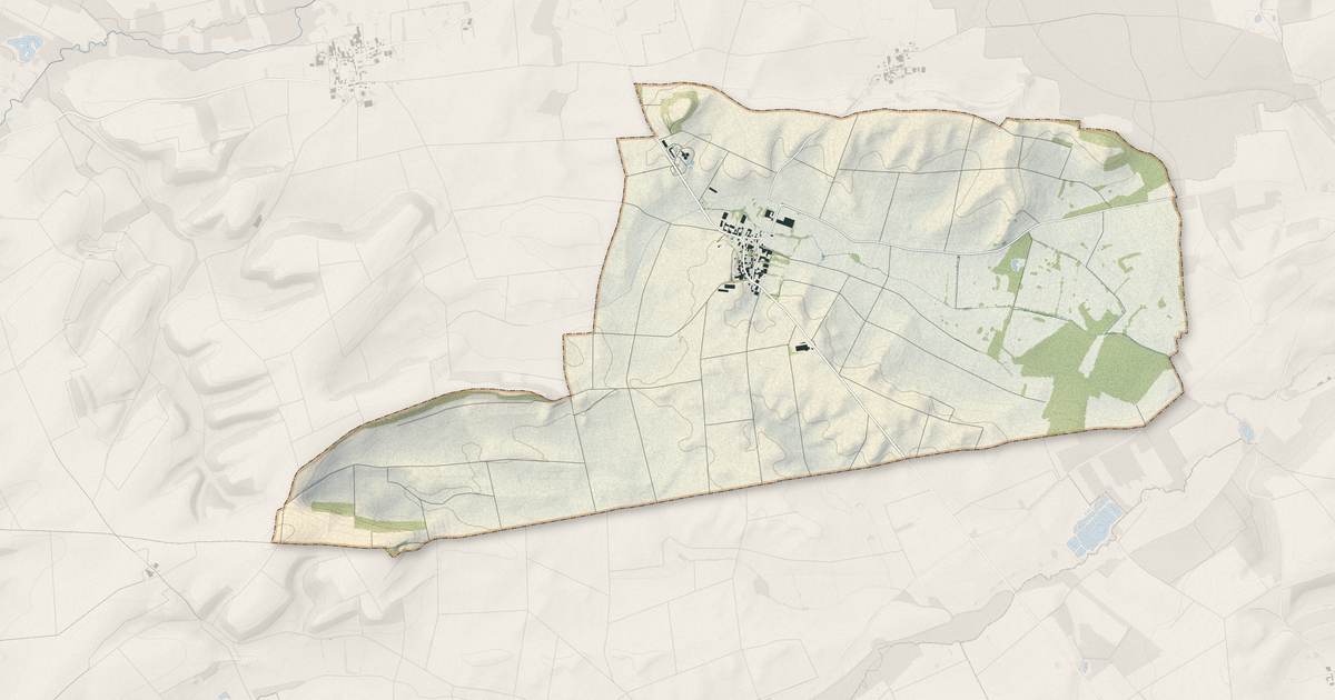 Portrait cartographique de Berzieux : relief, eau, forêts, bâti et voies, calculés à partir des données de l'IGN