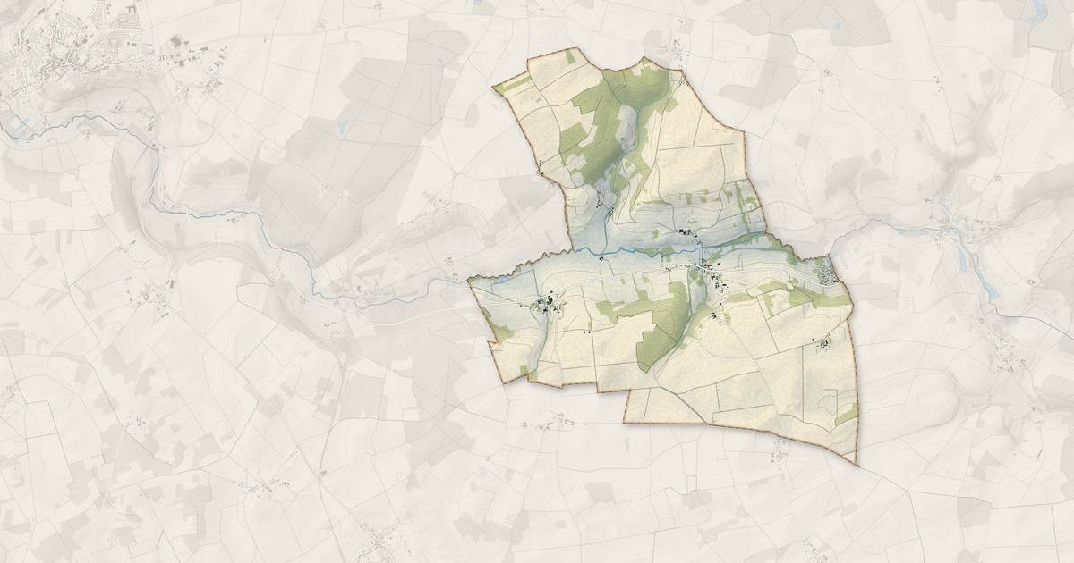 Portrait cartographique de Boissy-le-Repos : relief, eau, forêts, bâti et voies, calculés à partir des données de l'IGN
