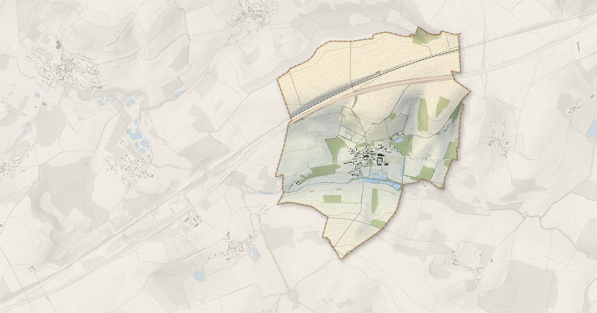 Portrait cartographique de Bouleuse : relief, eau, forêts, bâti et voies, calculés à partir des données de l'IGN