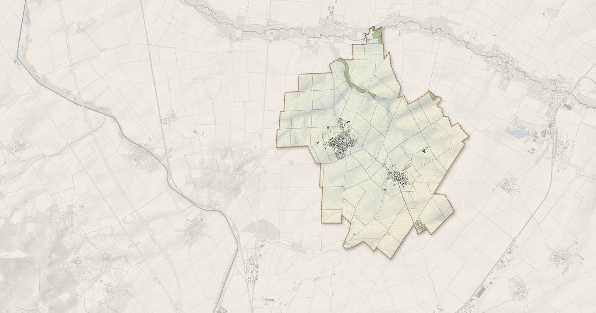 Portrait cartographique de Bourgogne-Fresne : relief, eau, forêts, bâti et voies, calculés à partir des données de l'IGN