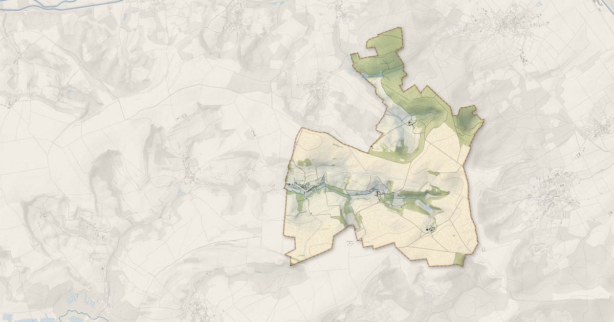 Portrait cartographique de Bouvancourt : relief, eau, forêts, bâti et voies, calculés à partir des données de l'IGN