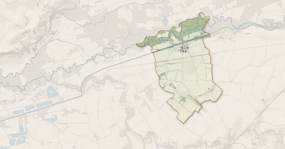 Portrait cartographique de Le Buisson : relief, eau, forêts, bâti et voies, calculés à partir des données de l'IGN