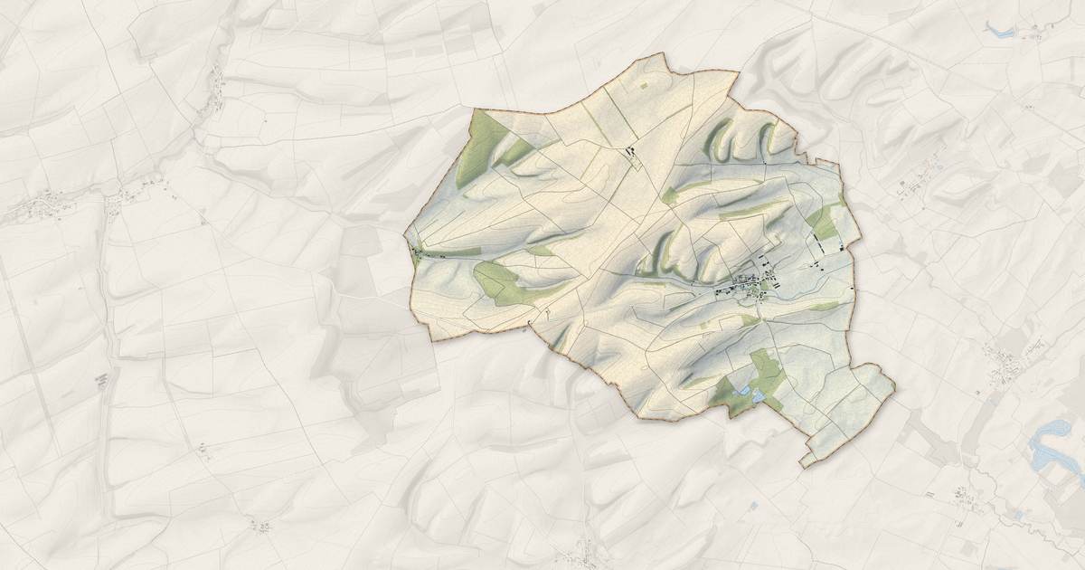 Portrait cartographique de Bussy-le-Repos : relief, eau, forêts, bâti et voies, calculés à partir des données de l'IGN