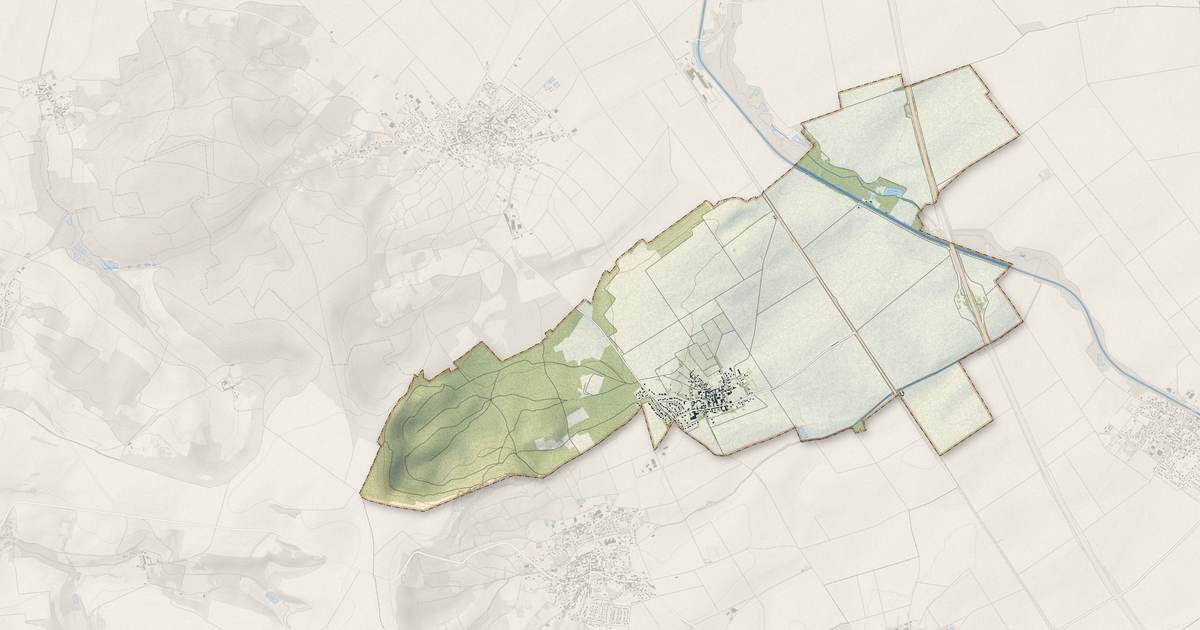 Portrait cartographique de Cauroy-lès-Hermonville : relief, eau, forêts, bâti et voies, calculés à partir des données de l'IGN