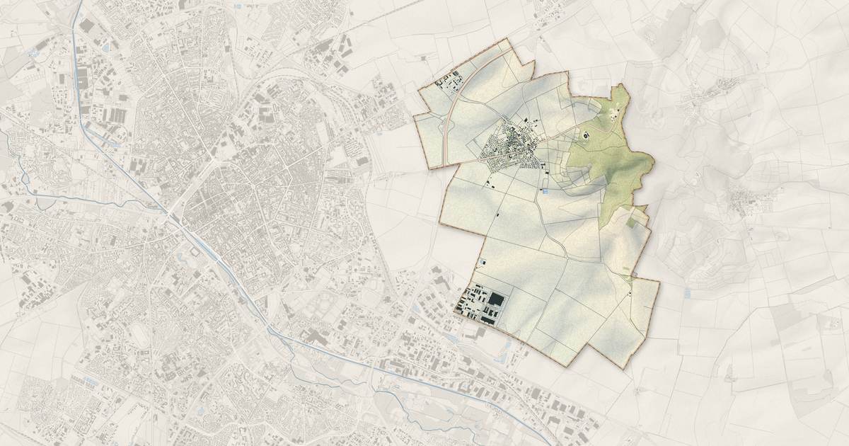 Portrait cartographique de Cernay-lès-Reims : relief, eau, forêts, bâti et voies, calculés à partir des données de l'IGN