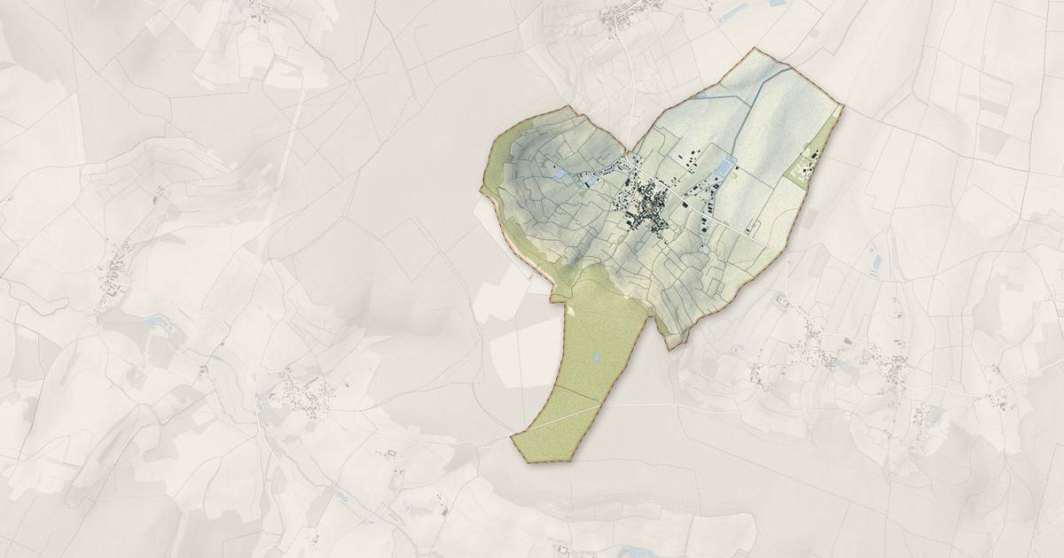 Portrait cartographique de Chamery : relief, eau, forêts, bâti et voies, calculés à partir des données de l'IGN