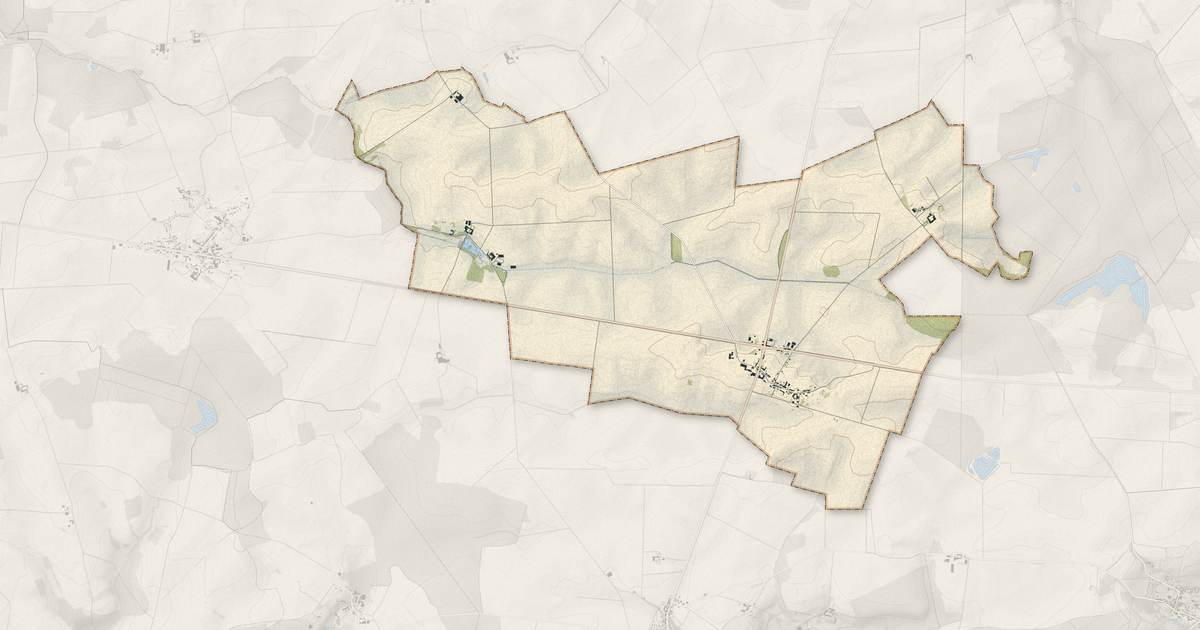 Portrait cartographique de Champaubert : relief, eau, forêts, bâti et voies, calculés à partir des données de l'IGN