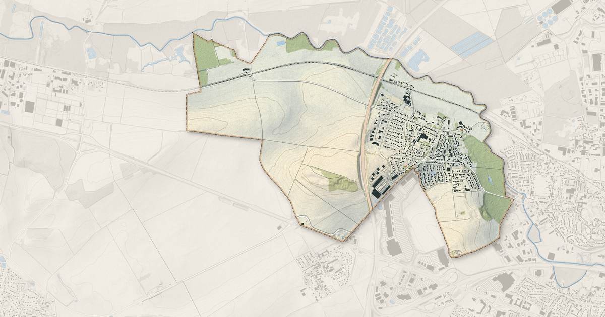 Portrait cartographique de Champigny : relief, eau, forêts, bâti et voies, calculés à partir des données de l'IGN