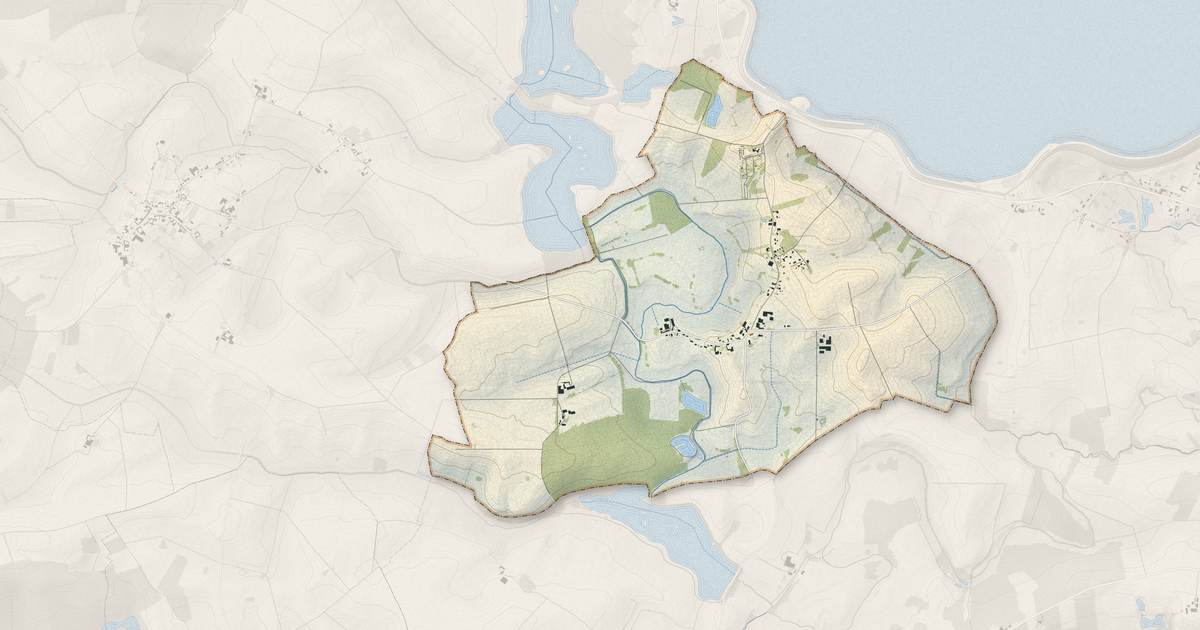 Portrait cartographique de Châtillon-sur-Broué : relief, eau, forêts, bâti et voies, calculés à partir des données de l'IGN